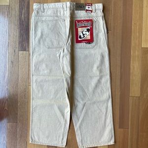 DEADSTOCK VINTAGE RARE 90s TAN INERSTATE WIDELEG JEAN (jnco)